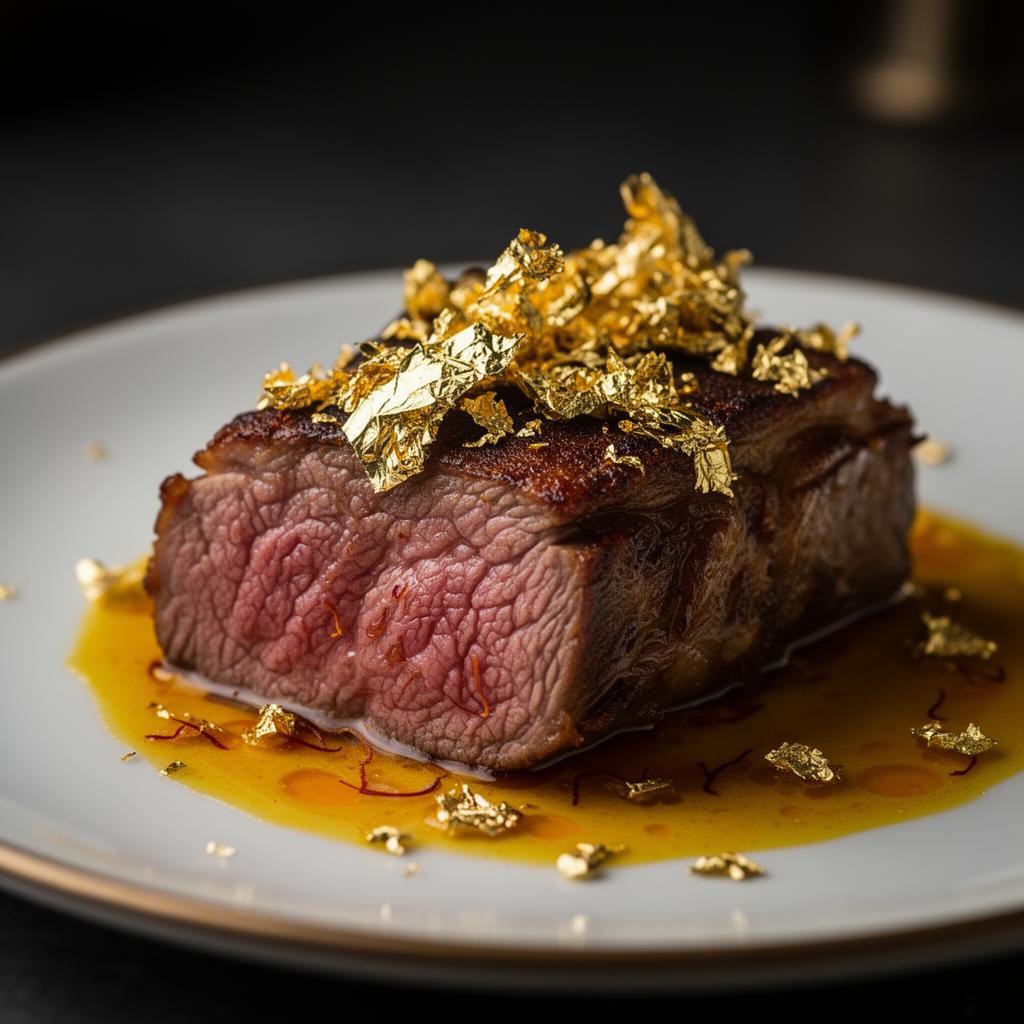 Saffron lamb plating