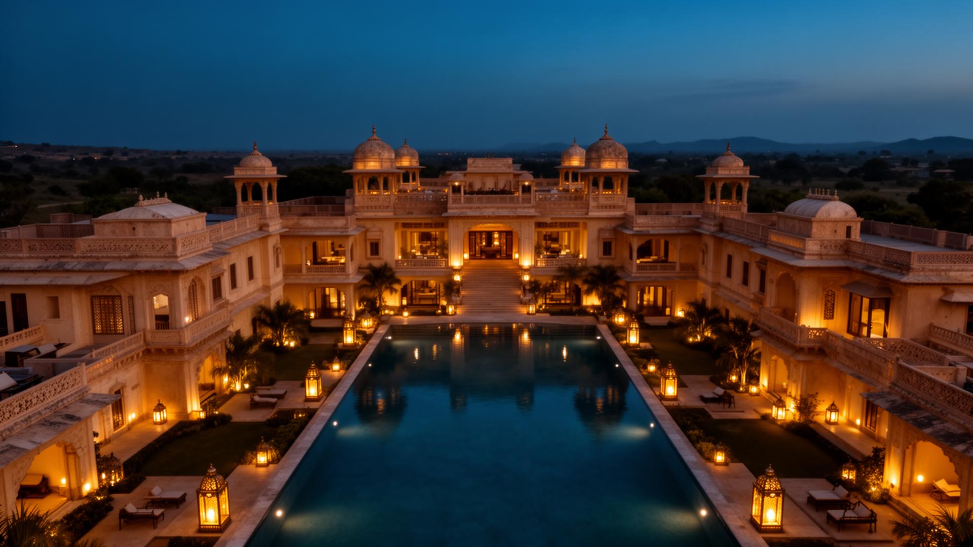 Rj Lion Resort at dusk